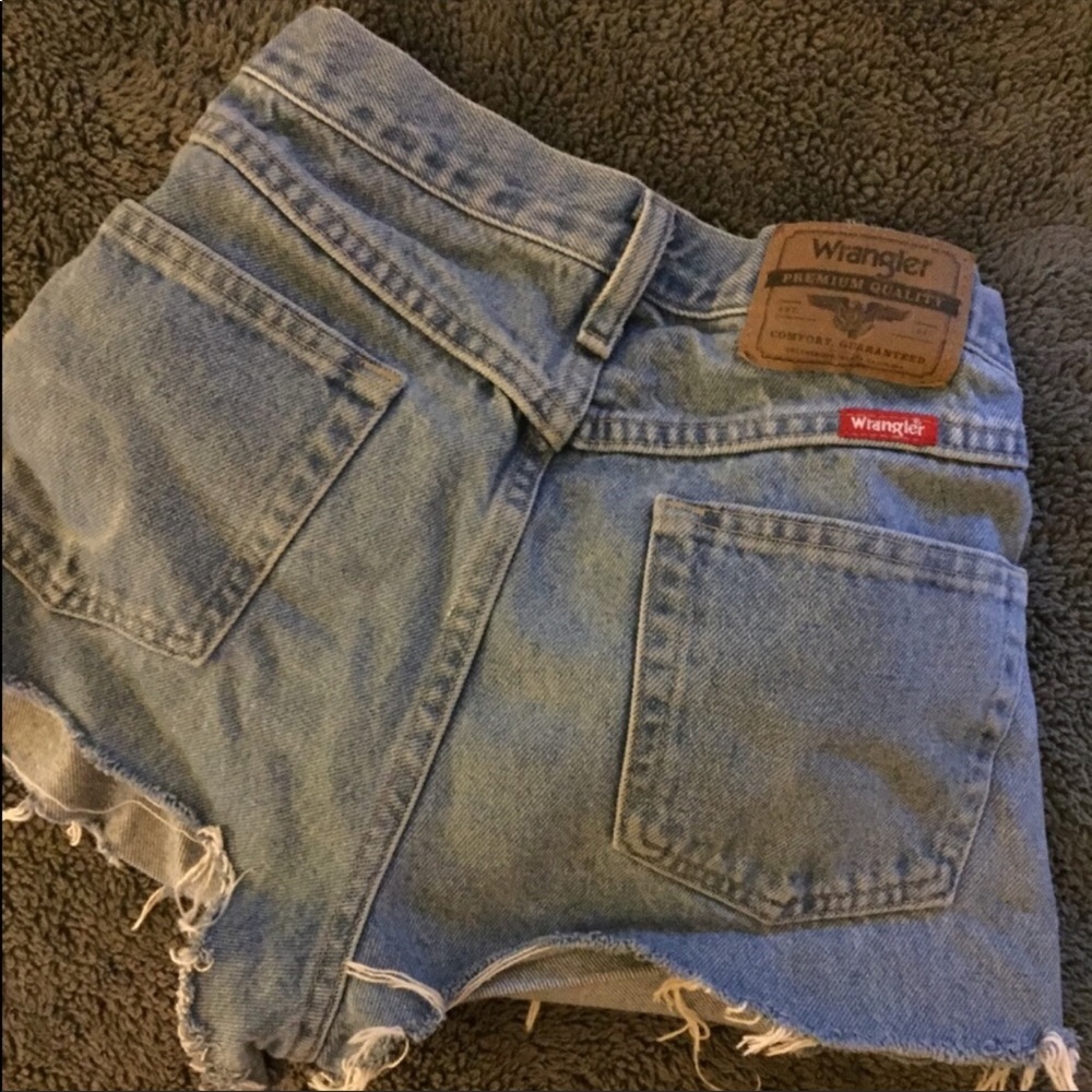 High Waisted Wrangler Jean Shorts